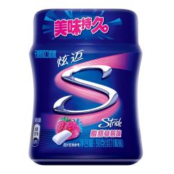 炫迈无糖颗粒口香糖酸甜草莓味70粒装98g