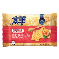 太平 梳打饼干 芝麻口味400g(新旧包装随机发货)