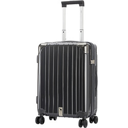 爱华仕（OIWAS）行李箱男女拉杆箱 商务旅行6615 密码锁飞机轮 24英寸登机箱 炭灰色