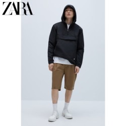 ZARA 00397420800-28 袋鼠口袋派克外套