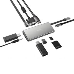 贝戋马户 十合一Type-C拓展坞（USB3.0*3+千兆网口+VGA+HDMI+PD快充等）