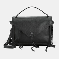 Rebecca Minkoff 瑞贝卡·明可弗 女士扭锁流苏牛皮单肩包 RH18EDNM13 黑色 大号