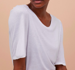 H&M 女士纯色宽松短袖T恤 0753451 白色 S
