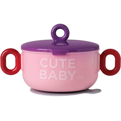 日康（rikang）儿童餐具辅食碗 宝宝餐具保温碗 不锈钢婴儿碗 RK-C1006粉色 *2件