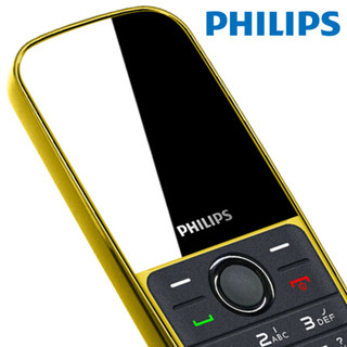 飞利浦（PHILIPS）E109 柠檬黄 环保材质 防尘 直板按键 移动联通 双卡双待 老人手机 学生备用老年功能手机