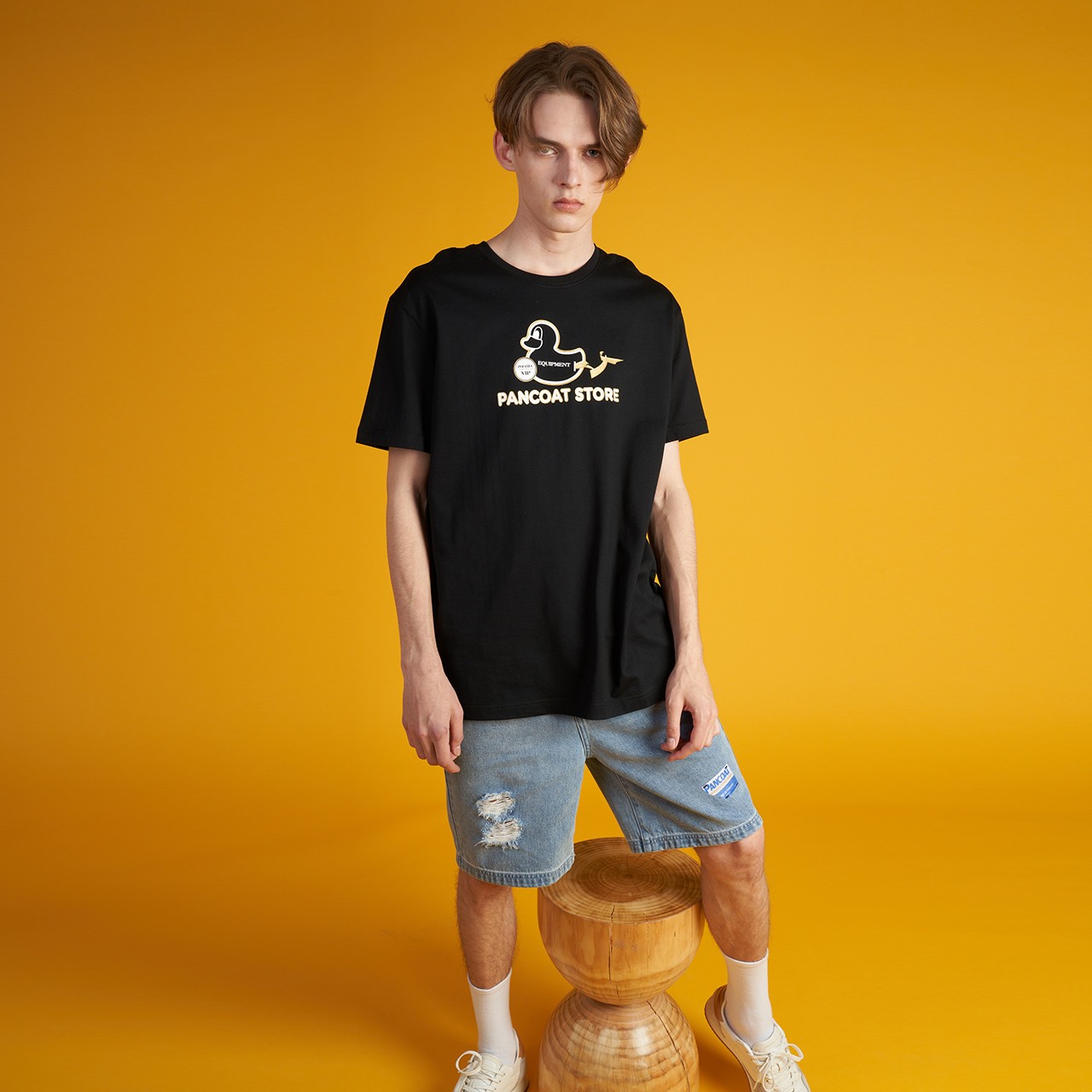 pancoat盼酷pcate182091u男女款印花t恤短袖