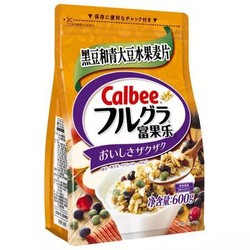 Calbee 卡乐比 水果麦片 黑豆风味 600g *5件