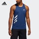 阿迪达斯官网 adidas OTR SINGLET 3S 男装跑步运动背心FQ2529