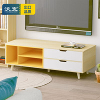 沃变 电视柜 客厅家具现代简约1.2米北欧小户型电视柜双抽屉两用柜子 巴伦橡木色 DSG-C2-120