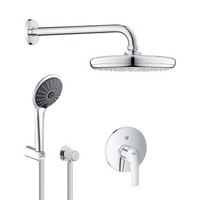 GROHE 高仪 顶喷嵌入式花洒套装 (26416000 头顶花洒+23558001 浴缸/淋浴面板+27319000 手持花洒+26102000 通用花洒架托）