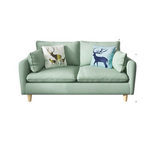 泽遥 北欧风布艺沙发 大双人位 1.8m 抹茶色