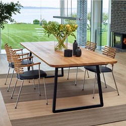 实木餐桌椅组合简约办公桌长方形书桌写字桌会议长桌铁艺实木桌椅