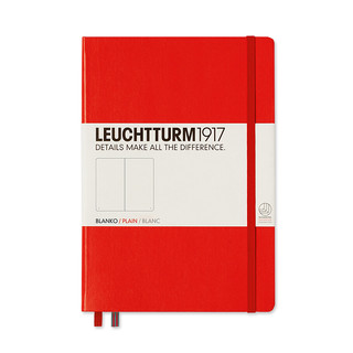 LEUCHTTURM1917 灯塔 硬面笔记本 A4/233页 空白内页 红色