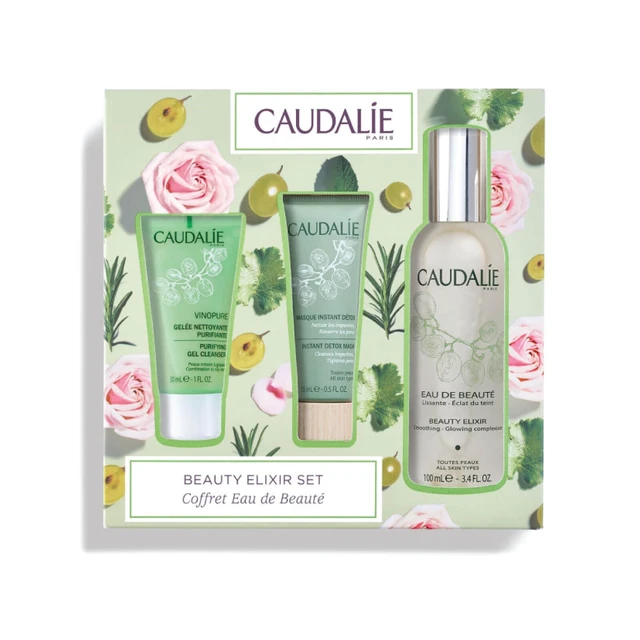 CAUDALIE 欧缇丽 葡萄籽面部护肤套装 (皇后水100ml+洁颜清浊面膜15ml+净痘平衡洁面啫喱30ml)