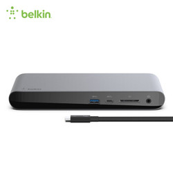 贝尔金（belkin)雷电3扩展坞Macbook 笔记本 Win/Mac双系统Thunderbolt3拓展基座USB-C/Type-C 85W PD