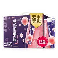 yili 伊利 优酸乳 缤纷果果粒 牛奶饮品 樱花白桃味 210g*12盒 礼盒装