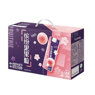 yili 伊利 优酸乳 缤纷果果粒 牛奶饮品 樱花白桃味 210g*12盒 礼盒装