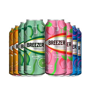 BREEZER 冰锐 预调鸡尾酒 缤纷四口味套装 330ml*8罐（橙味+青柠味+蜜桃味+蓝莓味）