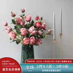 南十字星美式客厅仿真花艺套装假花玫瑰花束礼物摆件玻璃花瓶 什么值得买 南十字星美式客厅仿真花艺套装假花玫瑰花束礼物摆件玻璃花瓶 什么值得买