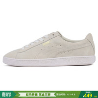 彪马PUMA 男女同款 休闲鞋 Suede Classic Metal Badge 运动鞋 370081 02米色44码