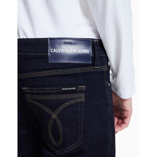Calvin Klein Jeans 卡尔文·克莱恩牛仔 男款中低腰紧身休闲牛仔裤 J313696 蓝色 33