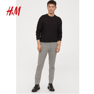 H&M 0656749 男士格子休闲长裤