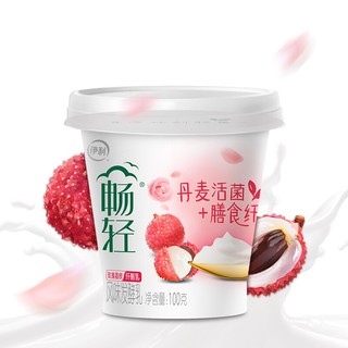 yili 伊利 畅轻纤酪乳勺吃酸奶 玫瑰荔枝味 100g*4杯