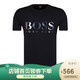 HUGO BOSS/雨果·博斯 新款 男士棉质LOGO印花短袖T恤50399745 001黑色 M