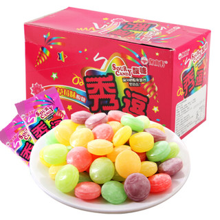 中国台湾进口 秀逗爆酸水果糖 草莓味15g*12袋/盒 进口糖果 休闲食品硬糖 怀旧零食小吃 *8件