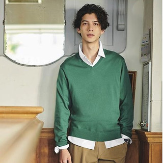 UNIQLO 优衣库 SUPIMA COTTON 423568 男装V领针织衫