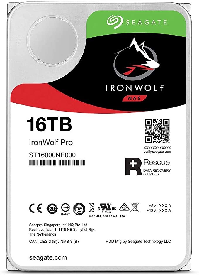 seagate 希捷 ironwolf pro 酷狼专业版 nas硬盘 16tb
