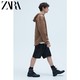 ZARA 新款 男装 宽松落肩绒面质感效果夹克外套 08574425707