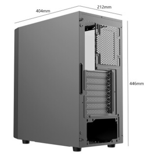 先马（SAMA）艾斯/黑金刚 中塔式电脑主机箱 侧透U3/支持ATX主板、SSD、背线240水冷位 艾斯 黑色 标准
