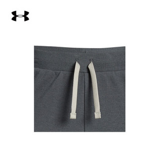 安德玛官方UA Rival Terry男童运动短裤Under Armour1333033 灰色012 童L