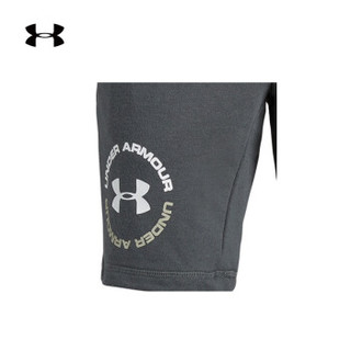 安德玛官方UA Rival Terry男童运动短裤Under Armour1333033 灰色012 童L