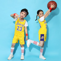 儿童篮球服套装男童假两件幼儿园表演服小学生班服女孩詹姆斯球衣