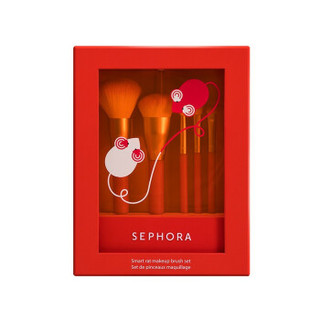 Sephora 丝芙兰 机智小萌鼠玩趣化妆刷套装 刷具5把+刷盒1个