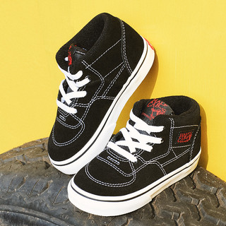 VANS 范斯 CLASSICS经典系列 VN0A38EDJV6 儿童运动板鞋 黑色 15.5cm