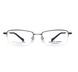 CHARMANT/夏蒙眼镜框 商务系列纯钛光学眼镜架银色眼镜框男士商务镜架XM1157 LG 54MM