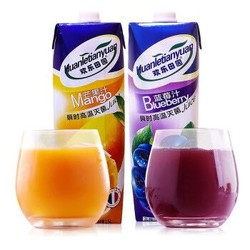 欢乐田园 芒果汁1.5L+蓝莓汁1.5L