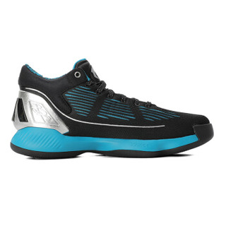 adidas 阿迪达斯 Rose 10 男士篮球鞋 EH2458 1号黑色/银金属/绿松石藍 42