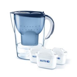 碧然德(BRITA) 滤水壶Marella蓝色3.5L 1壶4芯套装 海洋系列 过滤净水器 家用滤水壶 净水壶配4只滤芯