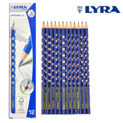LYRA 艺雅 三角洞洞铅笔 12支装 送卷笔刀+橡皮擦