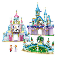 星堡积木立体拼插场景儿童玩具公主城堡女孩生日礼物 *5件