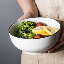 陶瓷大号家用碗拉面碗蔬菜水果沙拉碗西式酒店骨瓷大汤碗