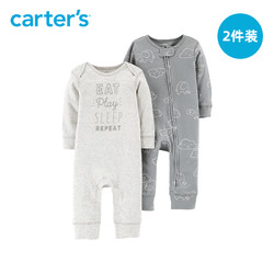 Carters新生婴儿春秋长袖连体衣男女宝宝哈衣爬服外出服126H508