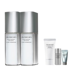 SHISEIDO 资生堂 男士保湿滋润乳 100ml*2瓶装+洁面30ml+紧致乳15ml+水凝露7ml