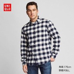 UNIQLO 优衣库 421196 男士法兰绒格子衬衫