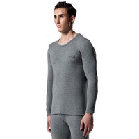 Mexican 稻草人 中性纯棉加绒加厚保暖内衣套装81954 麻灰XXL