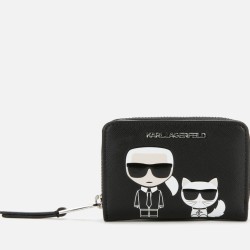 KARL LAGERFELD 卡尔·拉格斐 K/Ikonik 老佛爷与爱猫卡通图案钱包